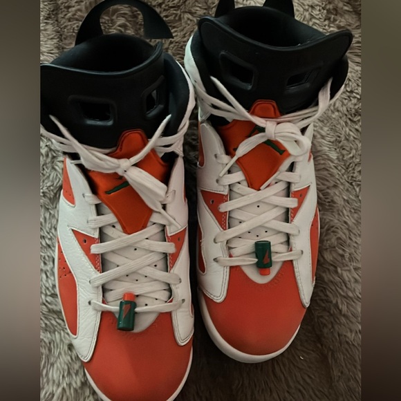 Air Jordan White and Orange Sneakers